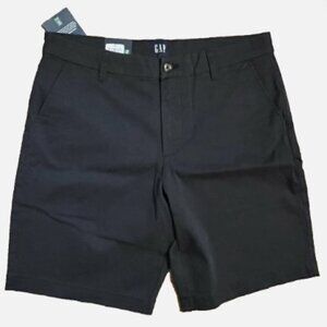 NEW GAP Flat Front Men's Shorts Black 10" Shorts Sz 32
